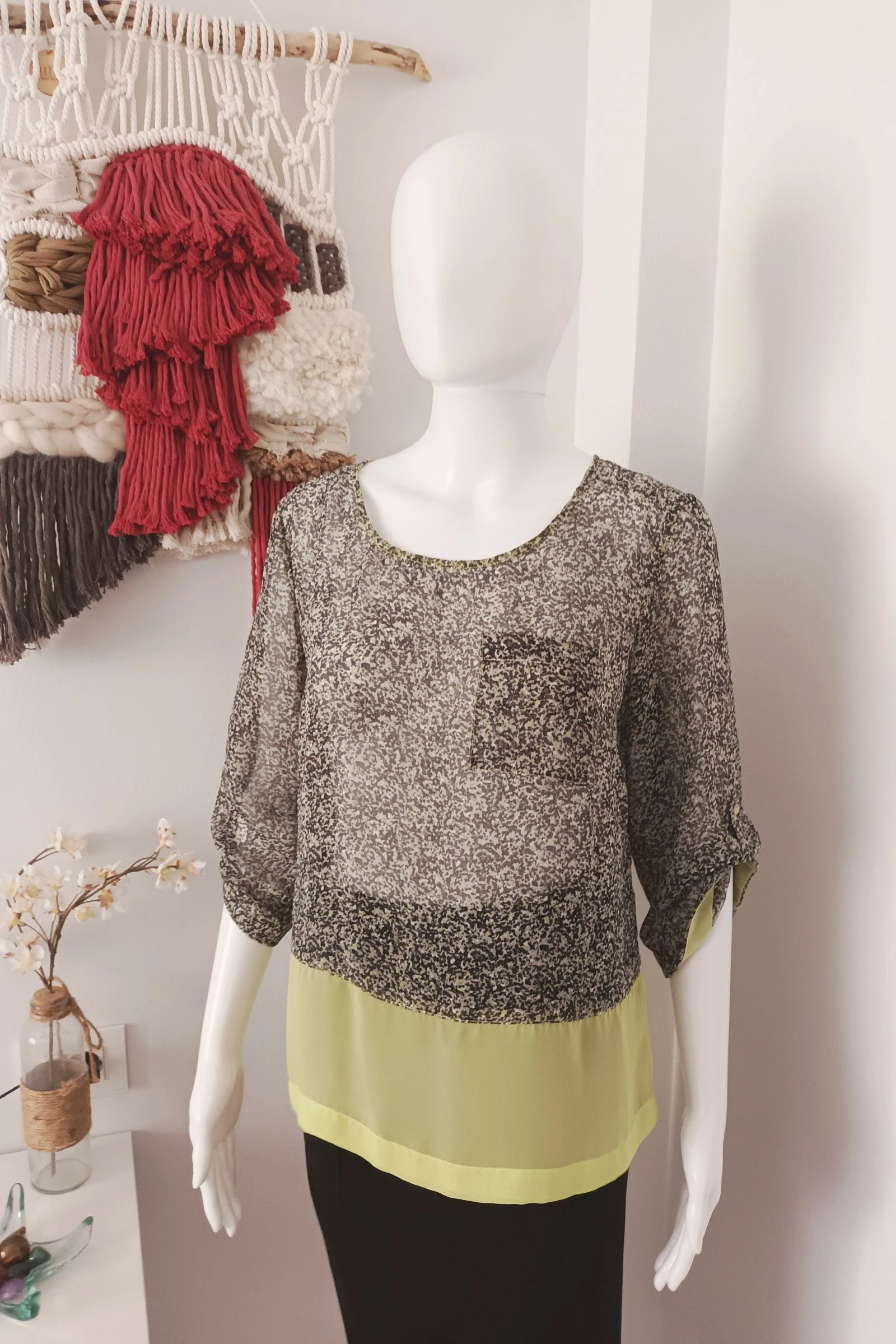Blusa Estampada de Gasa S.Oliver T